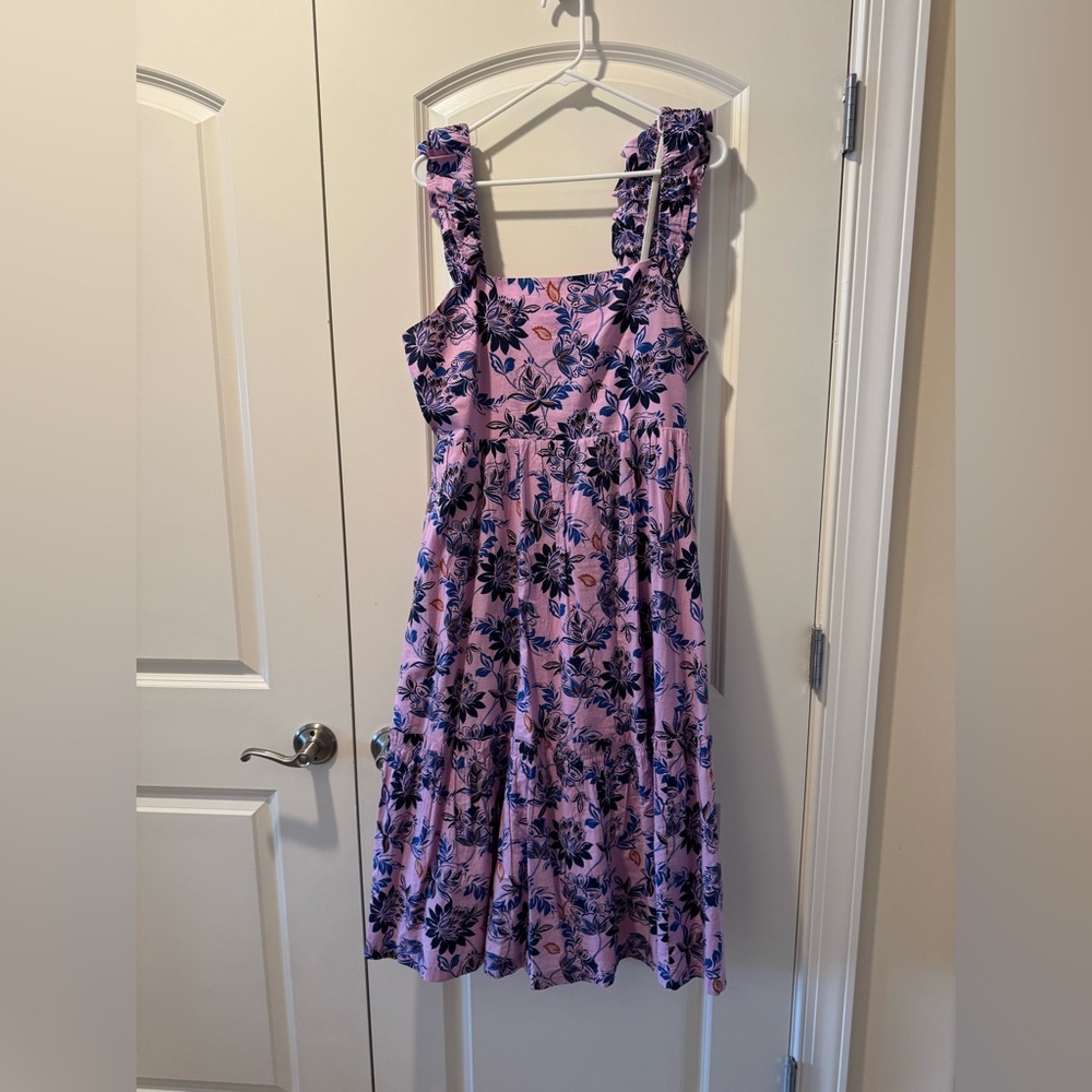 Purple and navy j crew dress